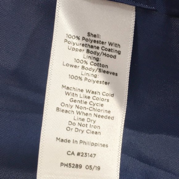 Talbots ~ Water Resistant Rain Full Zip Hooded Coat Jacket 1 Plus Petite - Picture 12 of 13